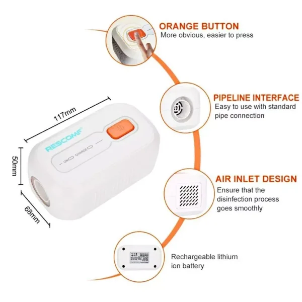 CPAP Cleaner RESCOMF Apnea Respirator Sterilization Device - Image 2