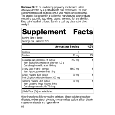 Boswellia Complex 120 Tablets_