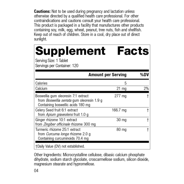 Boswellia Complex 120 Tablets - Image 2